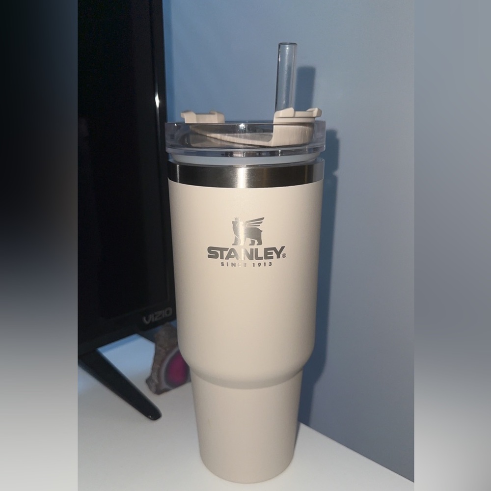 Stanley 30oz Stainless Steel Adventure Quencher Travel Tumbler - Alpine Beige